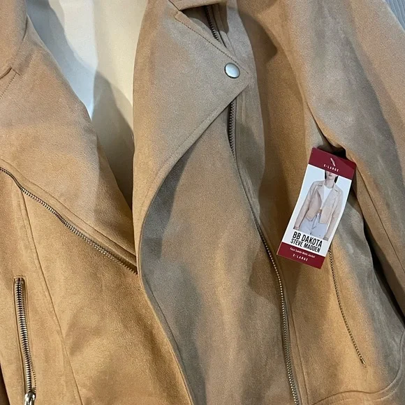 BB Dakota Light Brown Leather Jacket - Picture 6 of 12